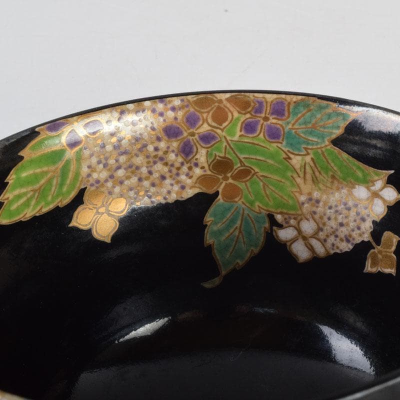 茶道具　尾形乾山作　山梅　紫陽花　茶碗　一双　共箱　V　9162