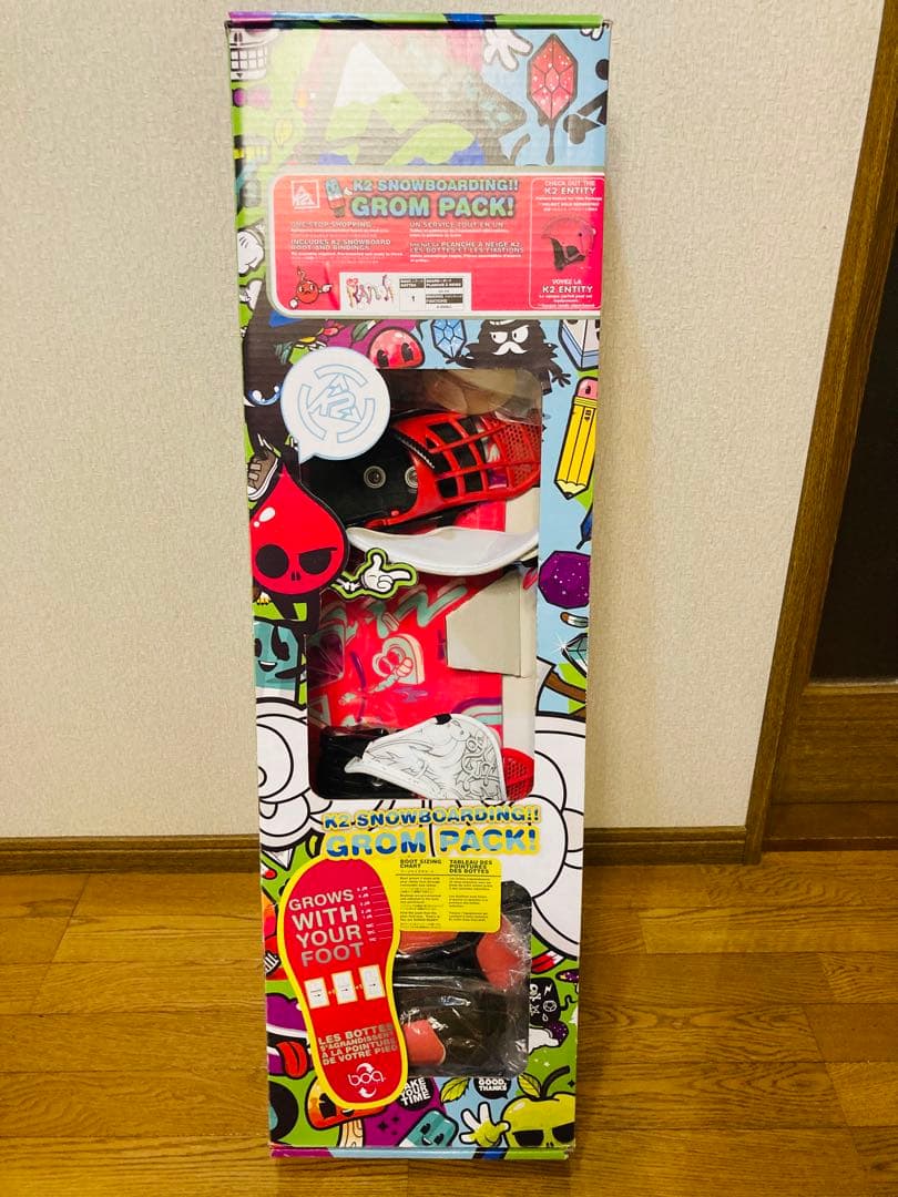 K2 キッズ用スノーボード 3点セット GROM PACK 100cm 子供用