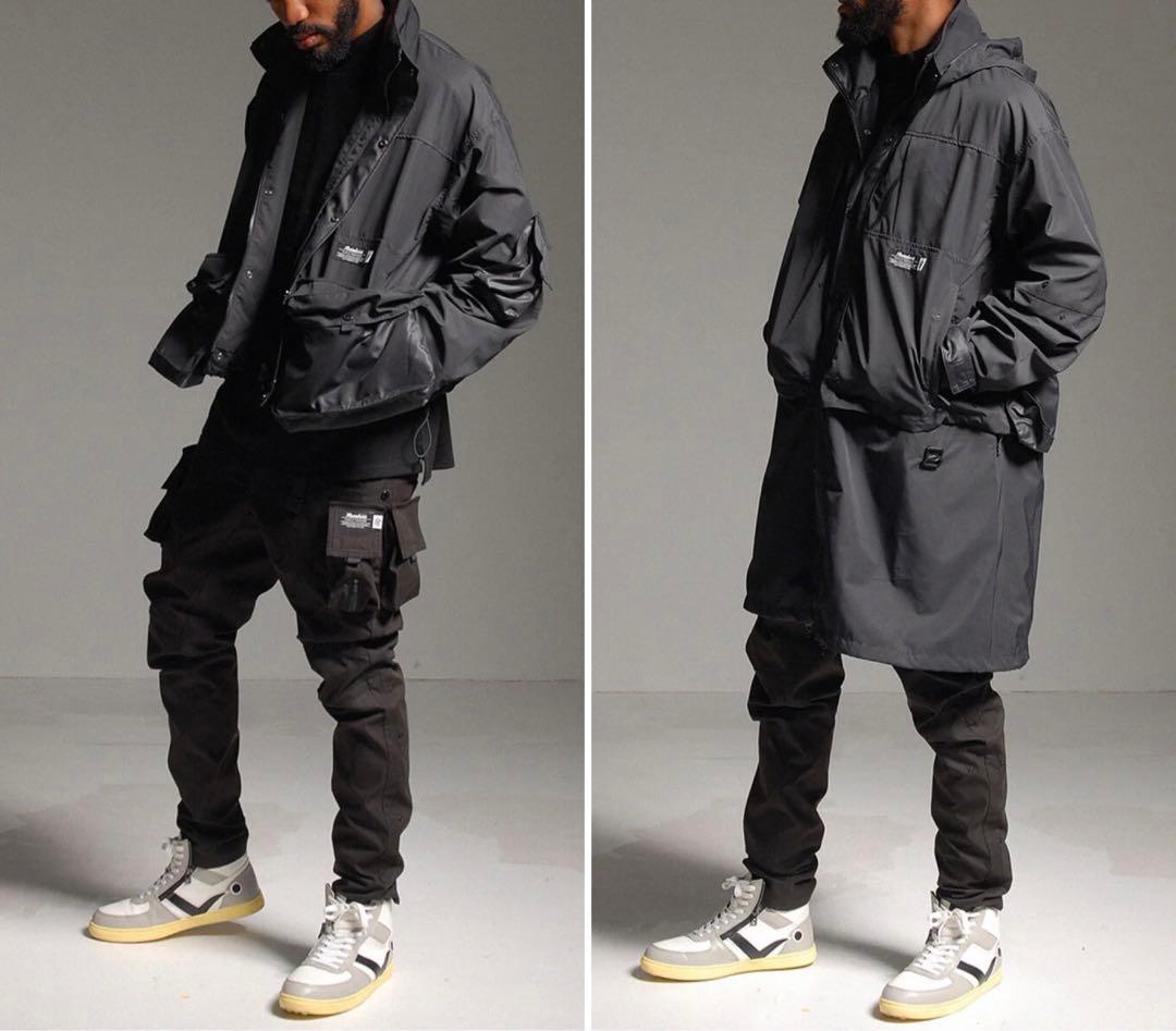 ラッセルノ ゴルフ 2Way カスタム ロング ジャケット ブラック 2XL 7