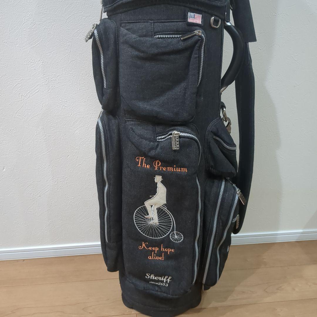 マッキーSheriff　デニムキャディバッグ、メンズ、レディース兼用、美品