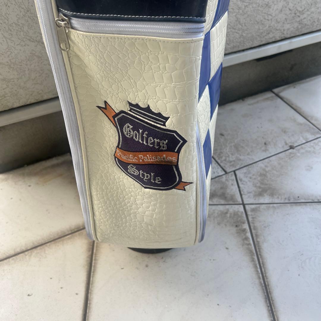 BELDING キャディバッグ ホワイト/ブルー