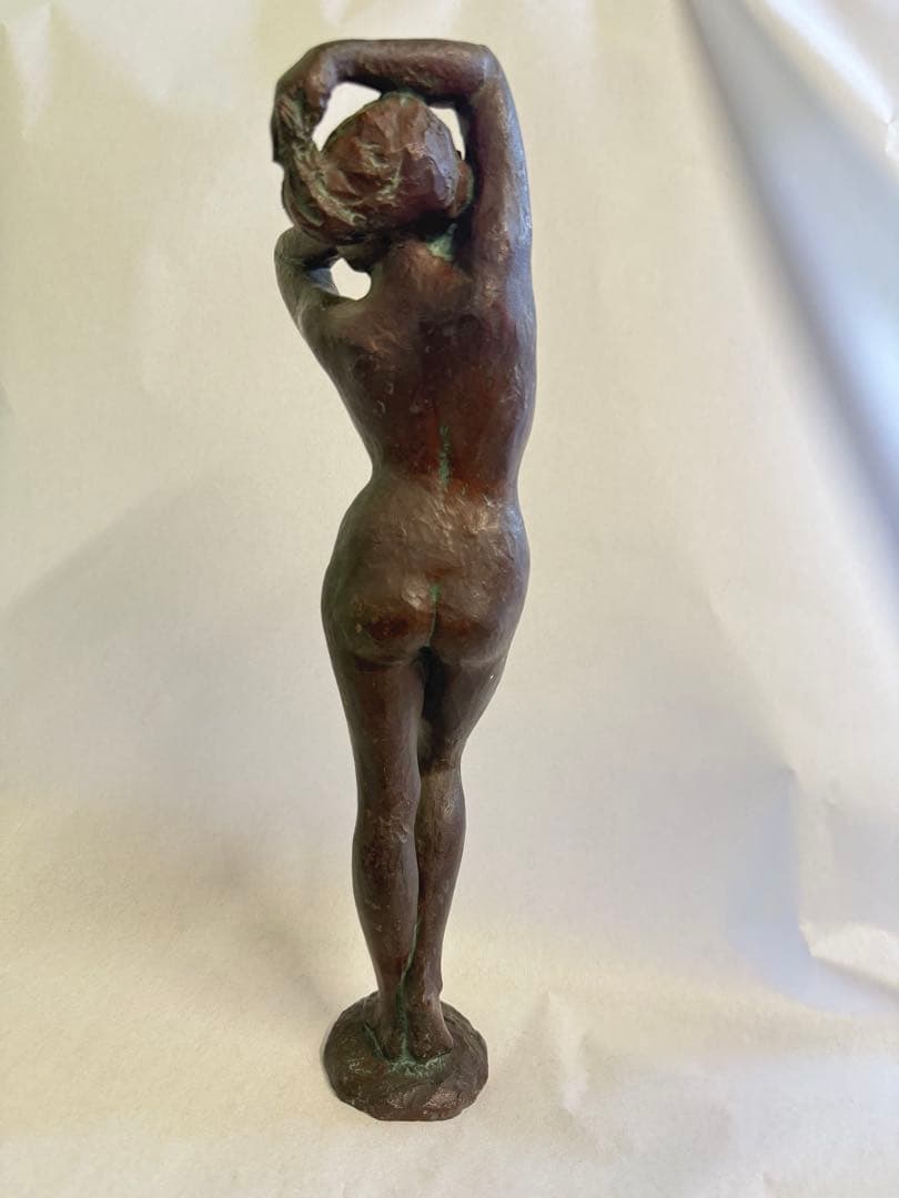 少女像　ブロンズ　 銅製 高46cm 重3300gサイン有　レア