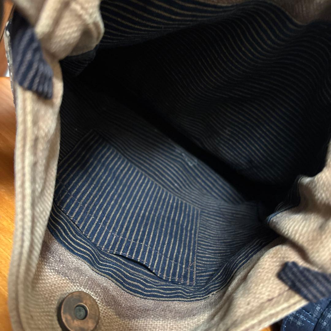 ギャラリー購入品　古布　酒袋　絣　絵絣　パッチ　リメイク　バック