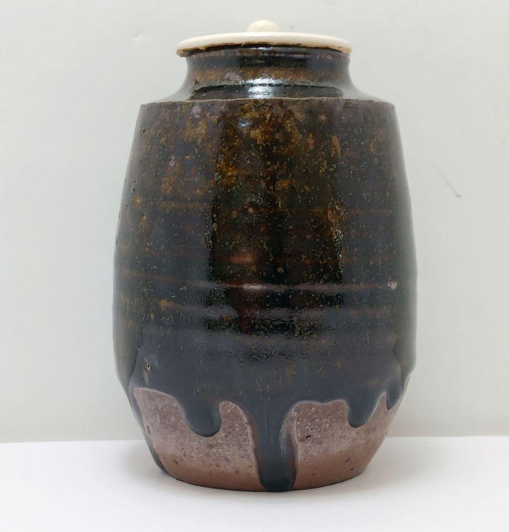 y2532-10 丹波焼 森本陶谷作 茶入 共箱