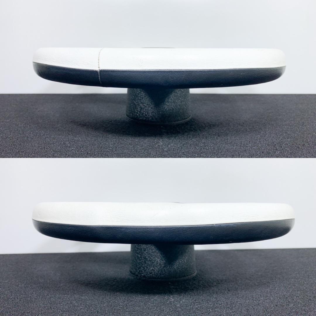 激レア イタルボランテ ホワイト×ブラック レザーステアリング 33φ 当時物