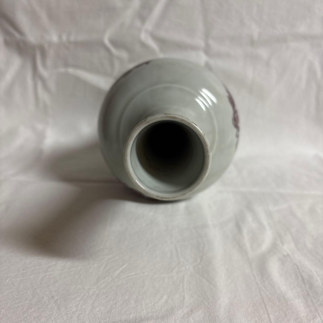 大清康熙年製 辰砂鳳凰紋瓶