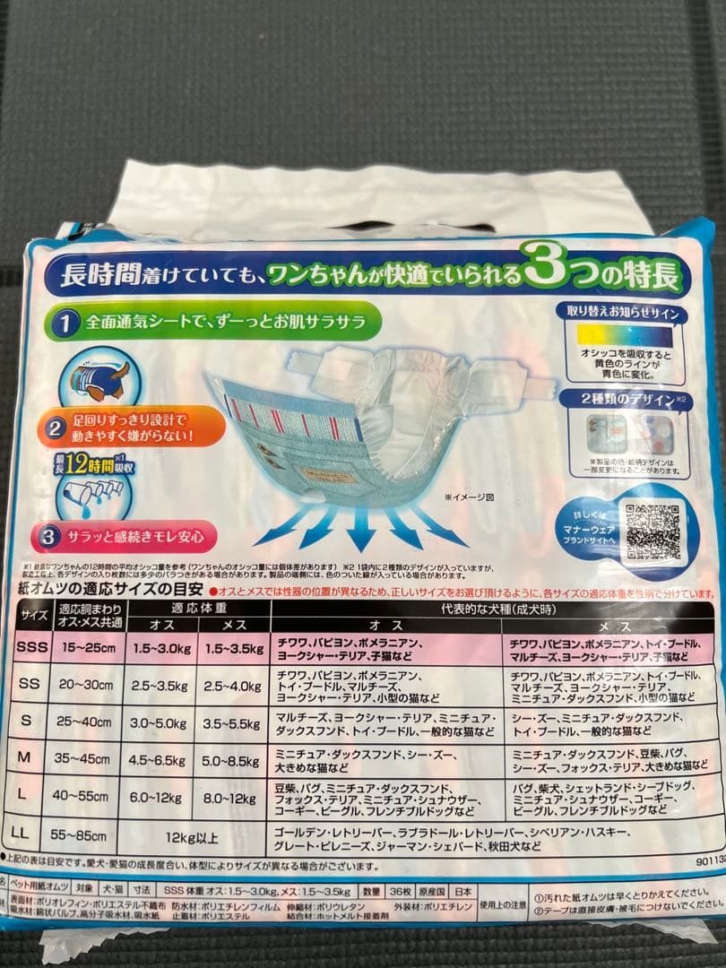 ユニチャーム マナーウェア SSSサイズ 36枚入り