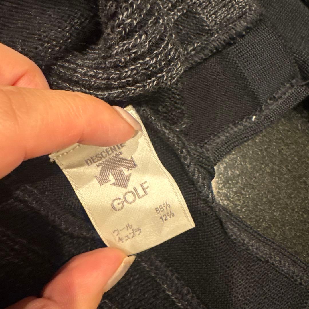 DESCENTE GOLF 長袖ニット・セーター ダークグレー