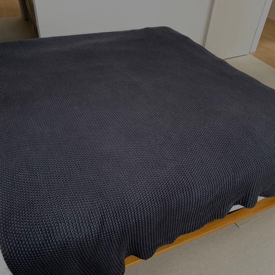Sodahl ソダール モスニットスローグレイ ブランケット　大判
