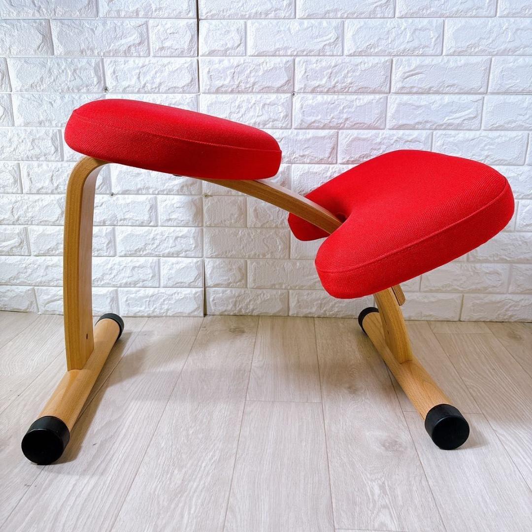 バランスラボ バランスチェア バランスイージー レッド ショートフレーム 美品9