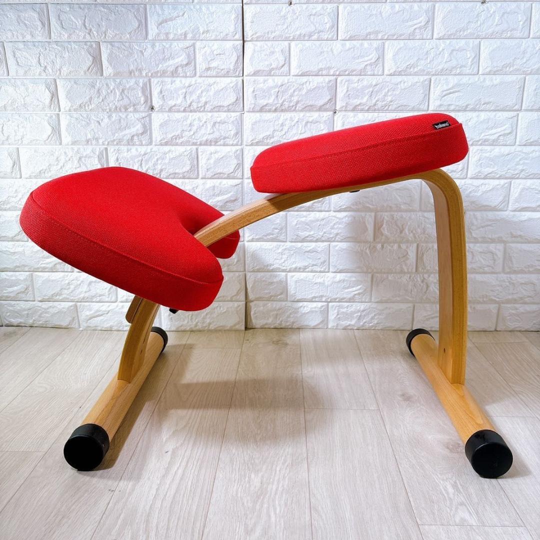 バランスラボ バランスチェア バランスイージー レッド ショートフレーム 美品9