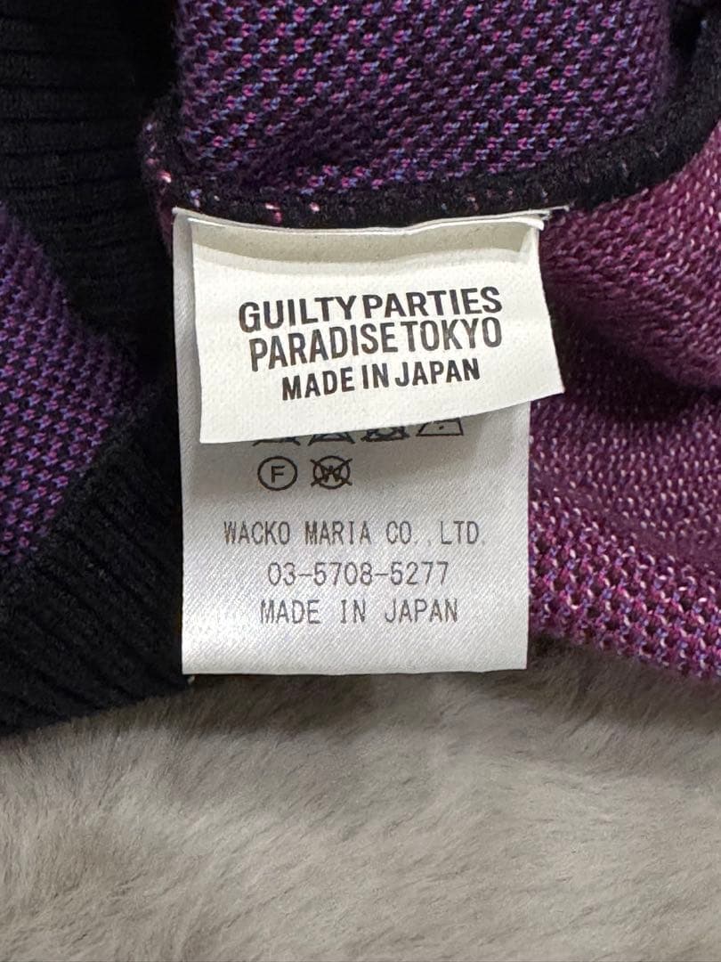 ワコマリア WACKOMARIA midnight blue グラフィックニット