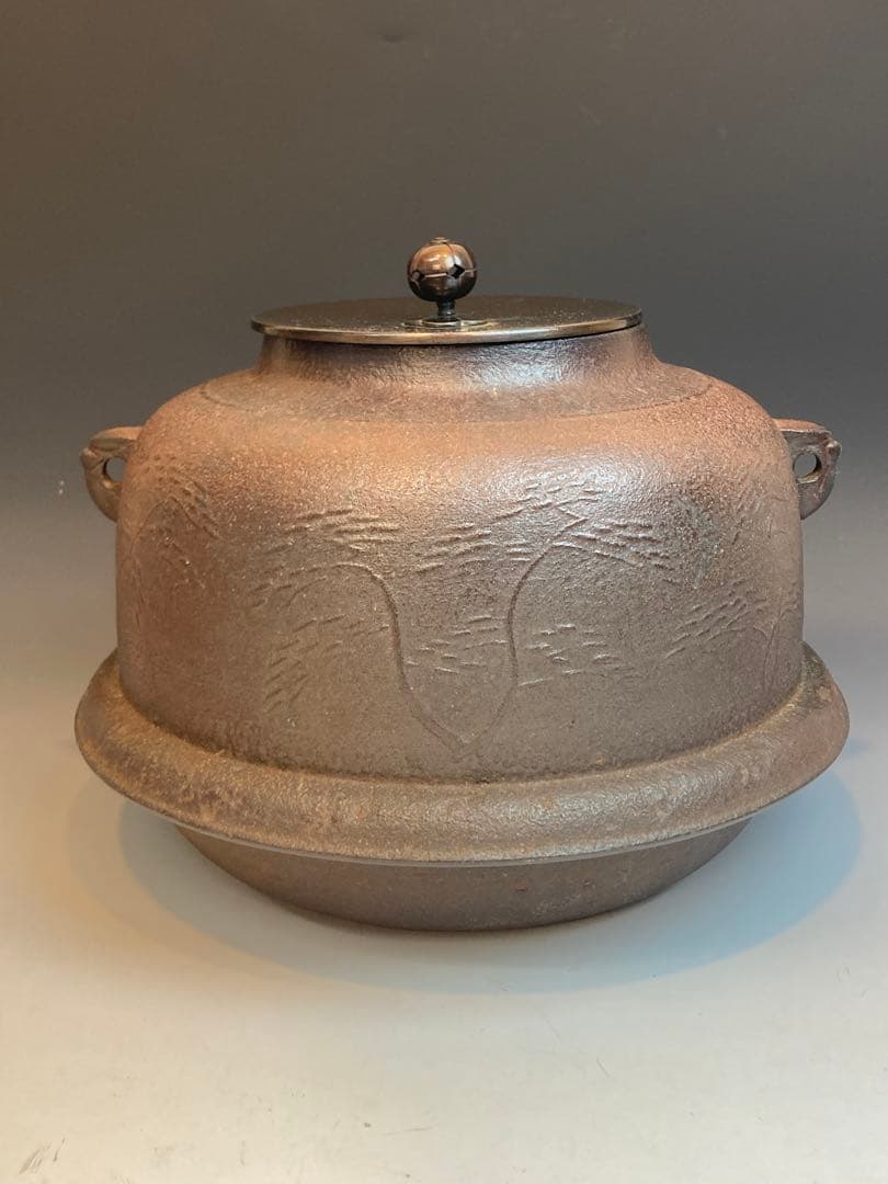 人間国宝 高橋敬典 作 真形羽釜 浜松地紋 共箱 茶道具