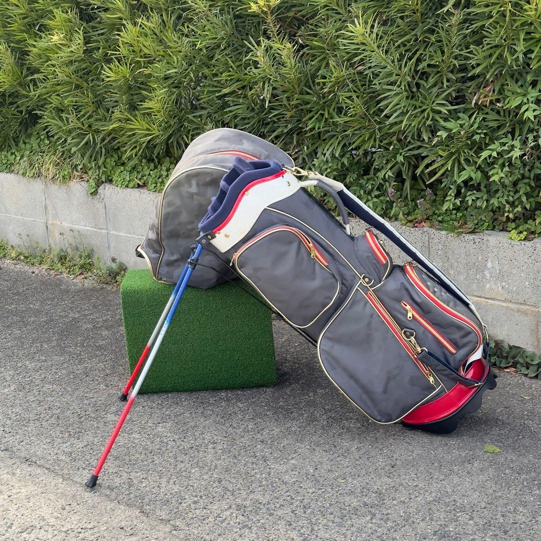 マークアンドロナ キャディバッグ 9型 マーク＆ロナ トリコ 迷彩 スタンド