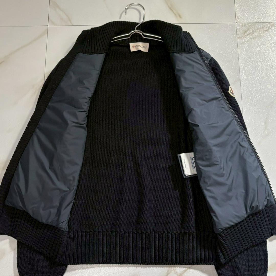 【極美品】モンクレール 25年モデル ダウン カーディガン 切り替え ワッペン