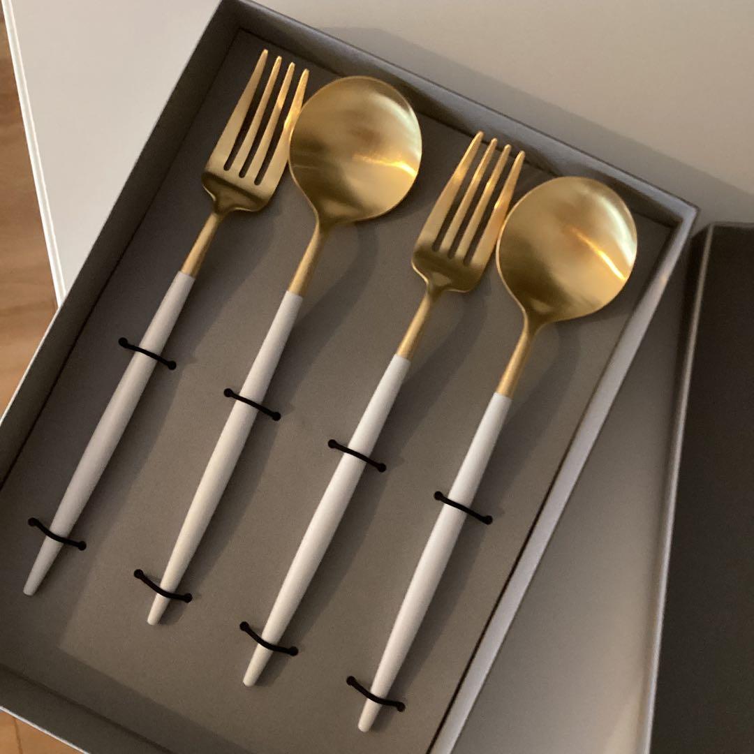 ゴールド ホワイト カトラリーセット