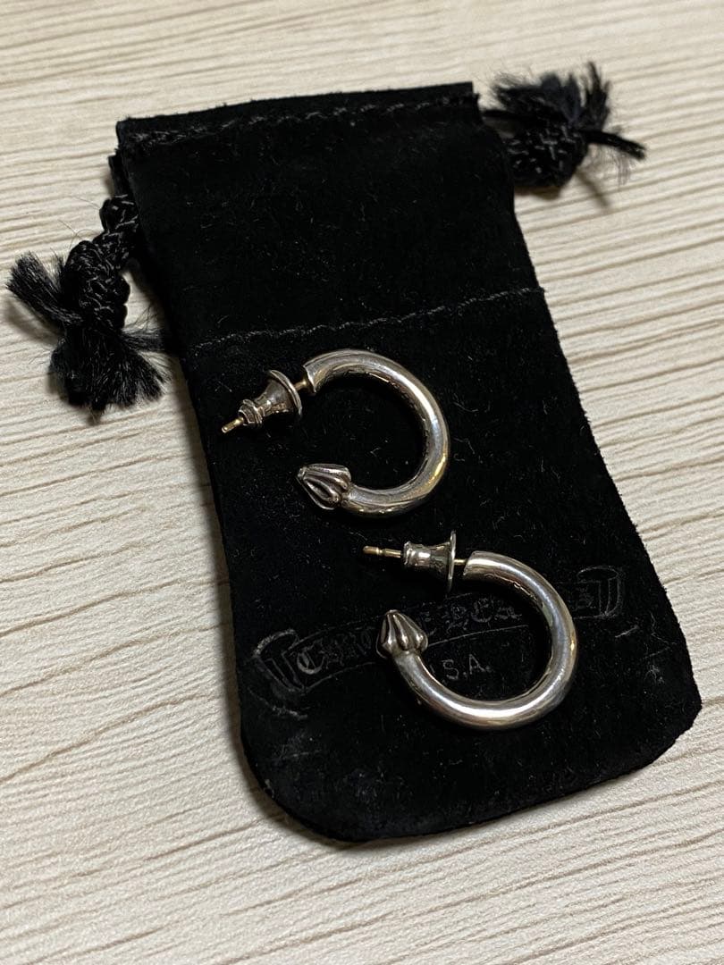クロムハーツ　プレーンフープピアス(両耳用)