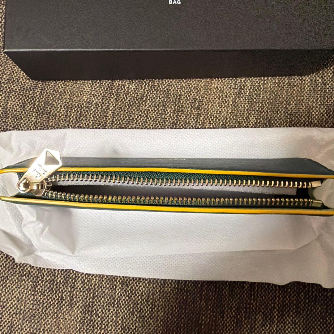 Paul Smith 筆箱 青 レザー ストライプ