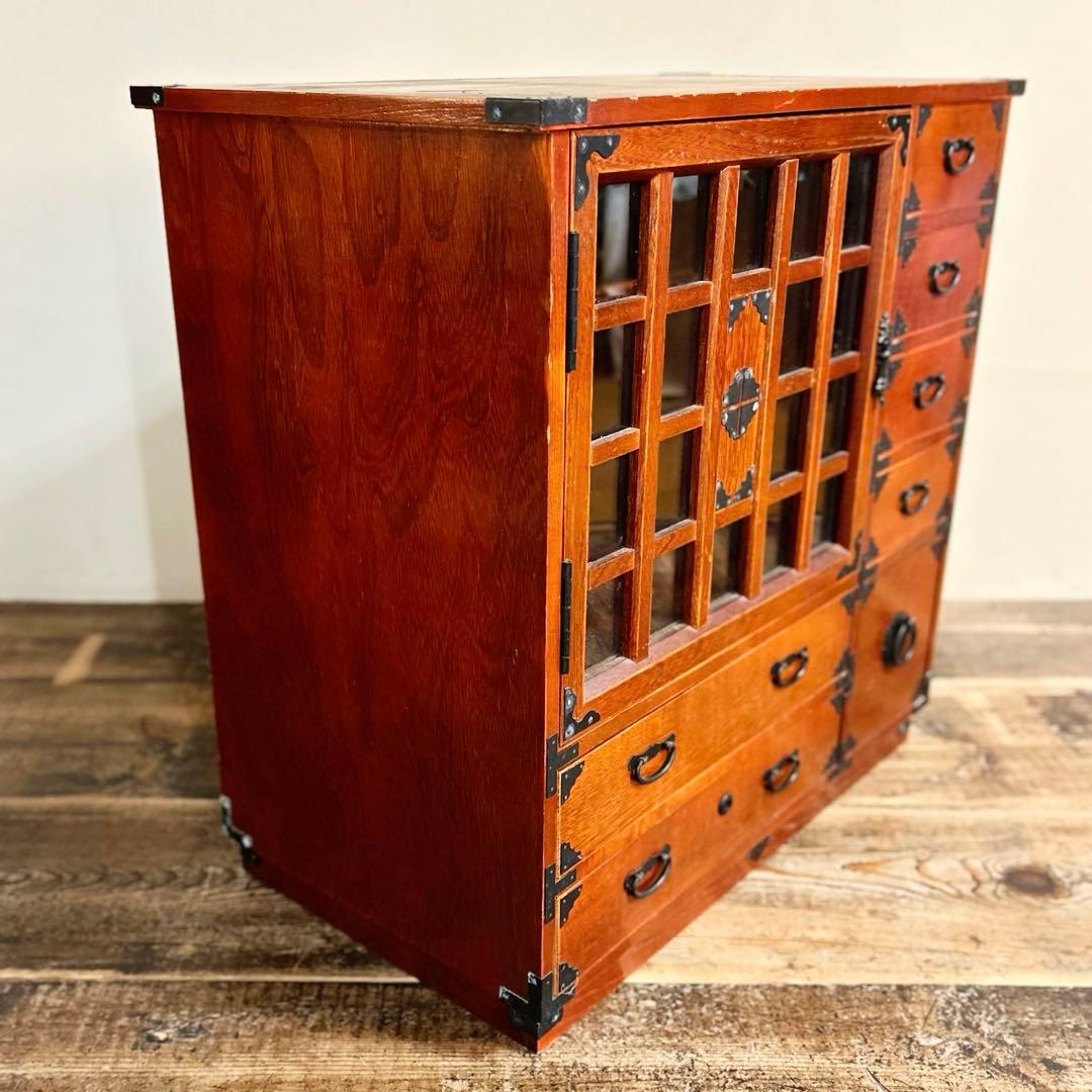 昭和後期〜平成初期 小物箪笥 時代箪笥 和箪笥　民藝箪笥 木製 和モダン 古家具