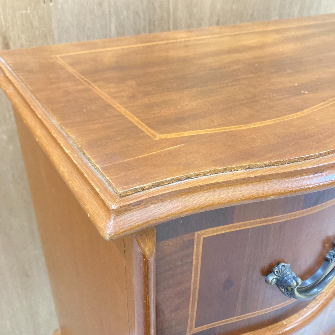 イタリア　象嵌　クラシック　3段チェスト ヨーロピアン 猫足