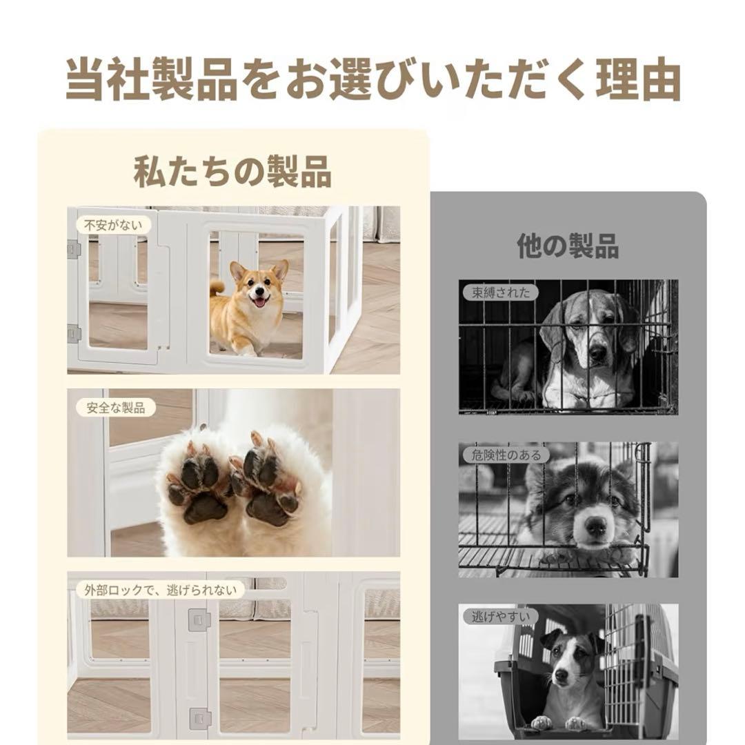 GumiSeaoアクリルペット犬フェンス重プラスチック子犬スポーツペン室内屋外小