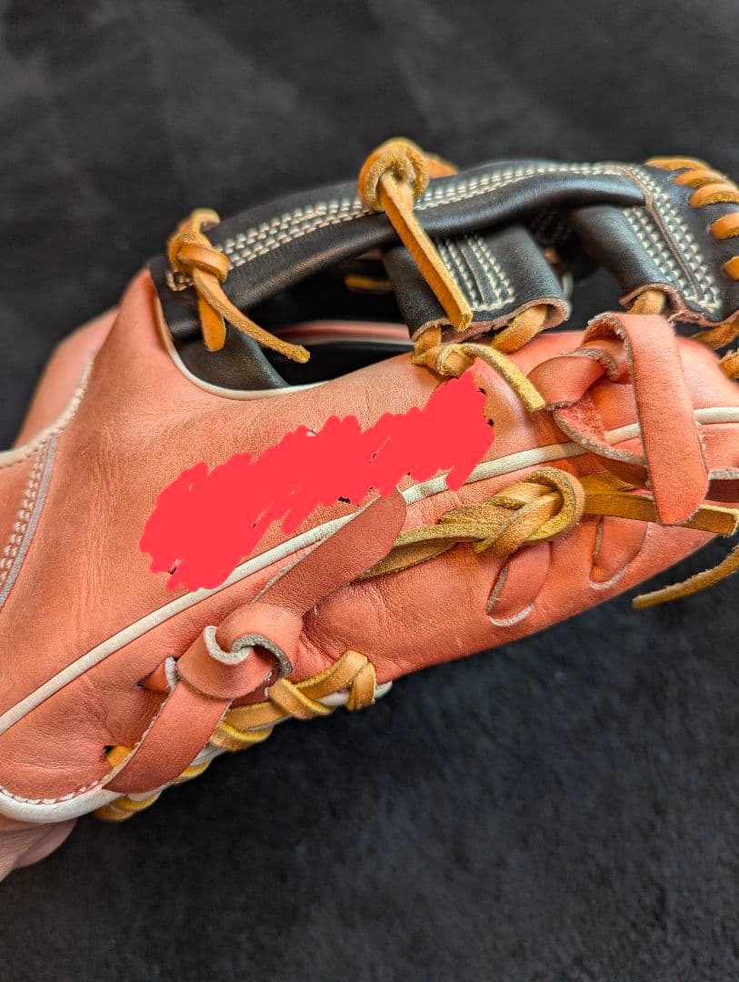 Special Order Made SSK軟式内野手グローブ ピンク/黒