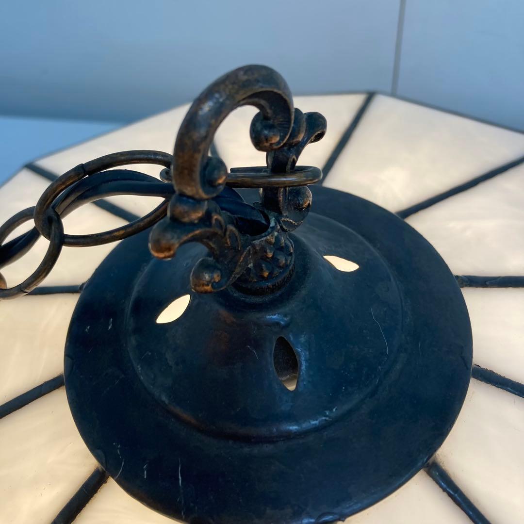 A281-53 アンティーク ステンドグラス吊り下げ照明器具 吊り下げランプ