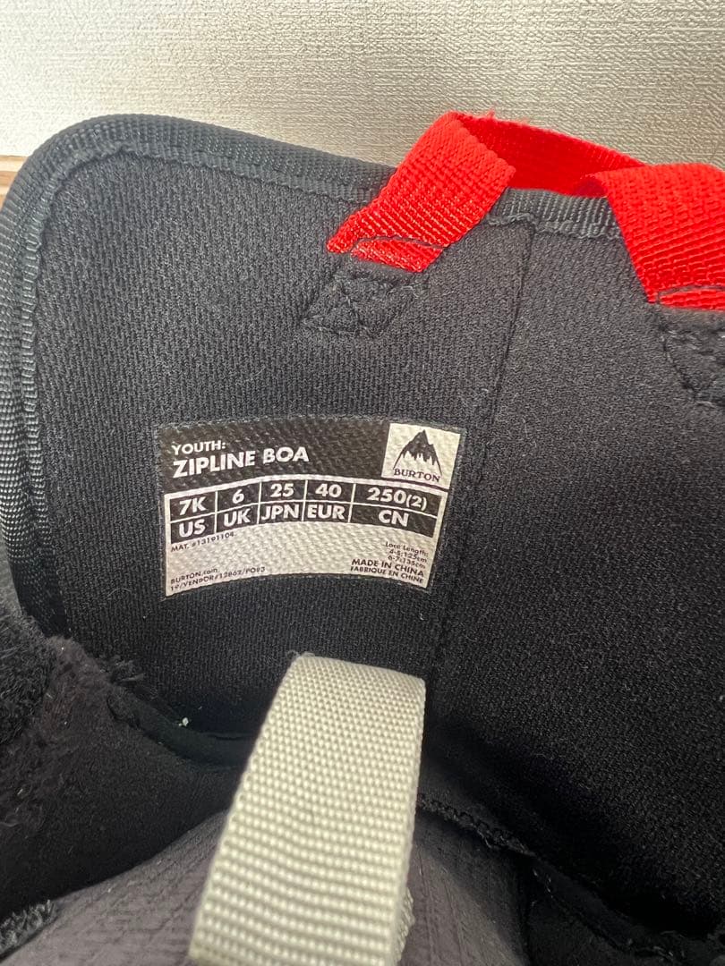 【25cm 】 BURTON ZIPLINE BOA キッズ スノーボードブーツ