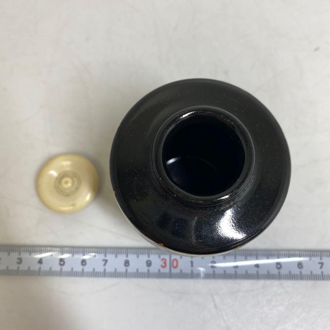 ☆茶3 平安 手塚景雲 仁清写茶入 共箱 高さ約8.4cm 東T8-0209①