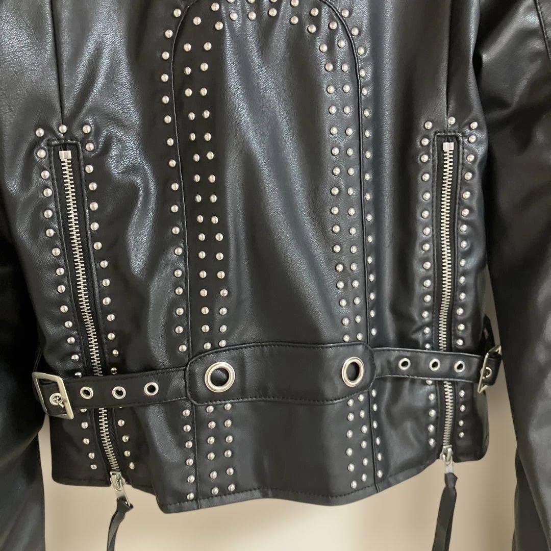 ［新品未使用タグ付き］激レア‼️GLAD NEWS スタッズライダースF ブラック