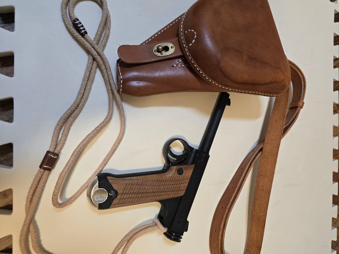 マルシン　南部十四年式拳銃　木製グリップ　HW　　ホルスター　ランヤード　セット