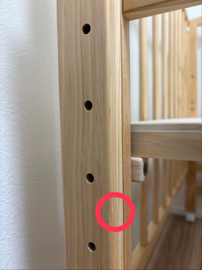 今年5月購入品 ベビーベッド 大和屋 ノモック Wオープンハイタイプ ミニ