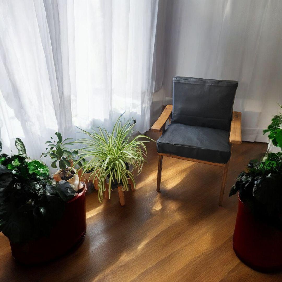 本革 スツールチェア 木製 無垢材｜ハンドメイド シンプル椅子