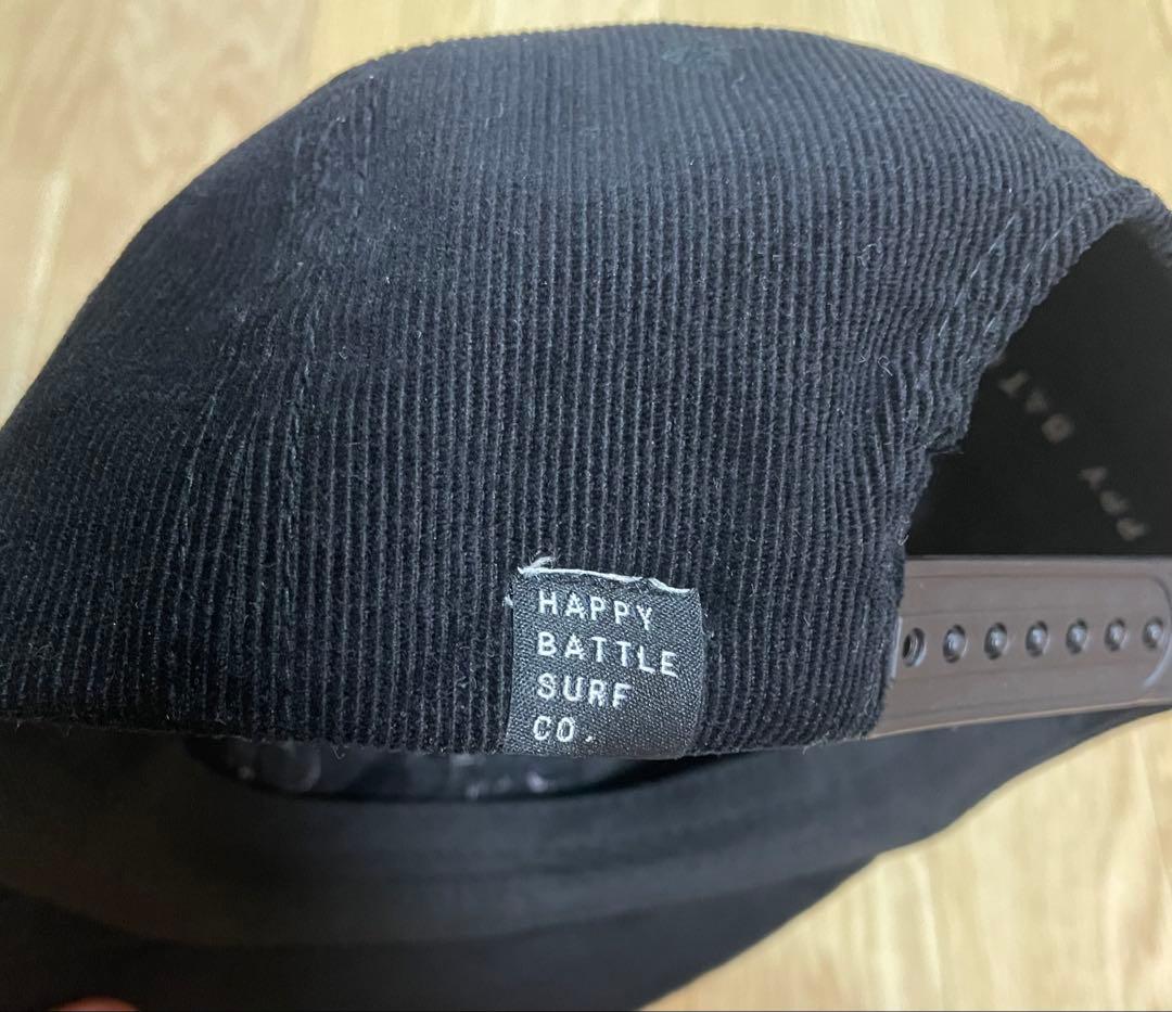 帽子 HAPPY BATTLE CORDUROY HAT BLACK/BLACK