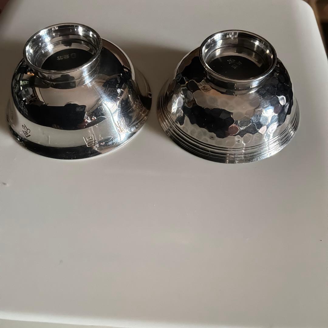 純銀　ぐい呑み　銀杯　田中貴金属　骨董品　美術品　JAPAN 盃