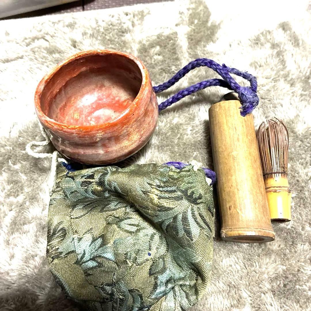 楽十代旦入 赤 古美 茶碗「時雨 時代　旧鎌倉山