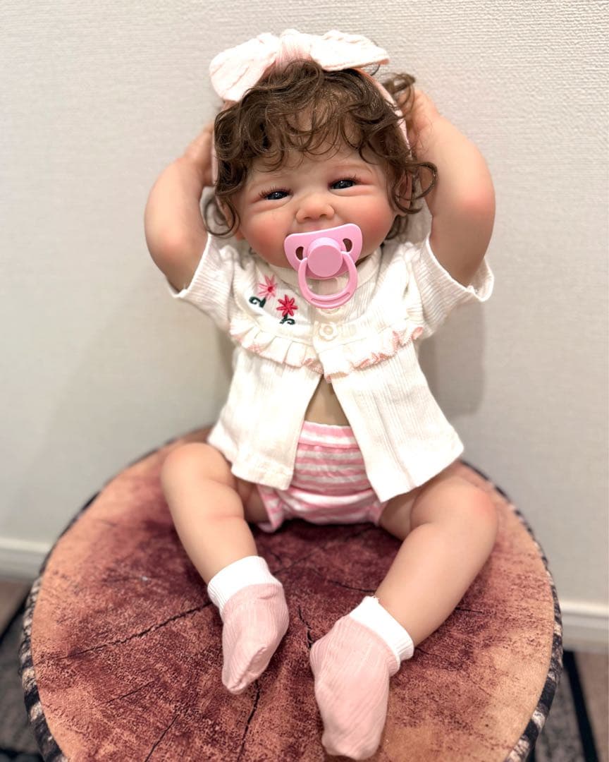 ★新品★リボーンドール フルボディー 天使の笑顔のベビーちゃん❷45cm 女の子