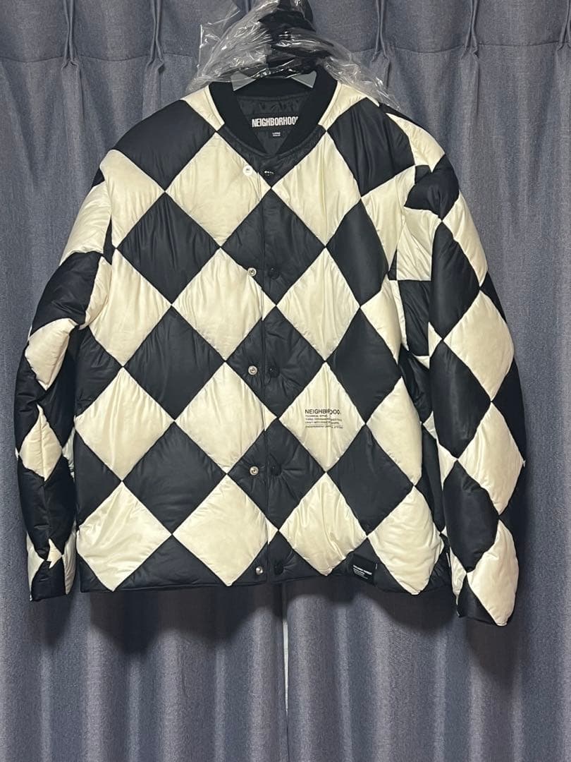 最終お値下げ。ネイバーフッド CHECKER DOWN JACKET Lサイズ