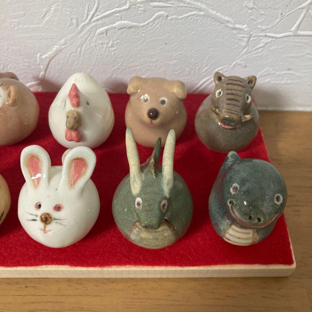 ハンドメイド 陶器 置物 十二支 干支 正月飾り 午