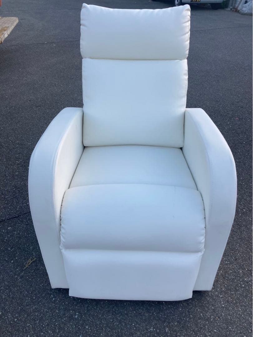 にゃん♪ページ ホワイト 1人掛けソファ リクライニング