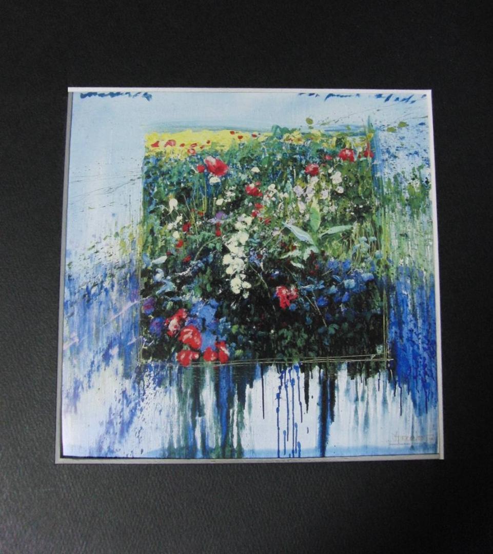 J.トレンツ・リャド、【フローレス】、希少な額装用画集より、状態良好、新品額装付