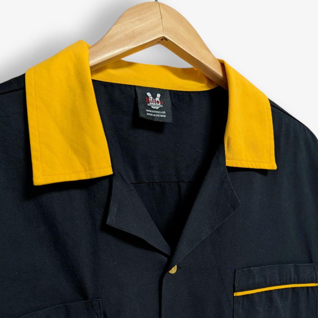 Hilton ヒルトン ボウリングシャツ XL イエロー 大きめ