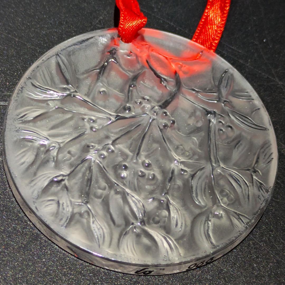 【8/3まで限定】フロストガラス★ラリック ヤドリギ ペンダント オーナメント