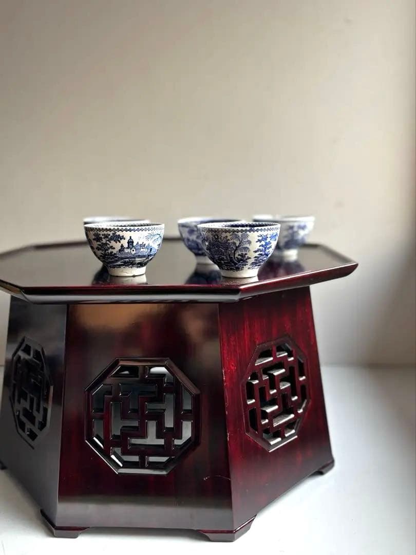 761 李朝家具 八角膳 小盤② 杏子通板 ソバン ヴィンテージ 美品 韓国