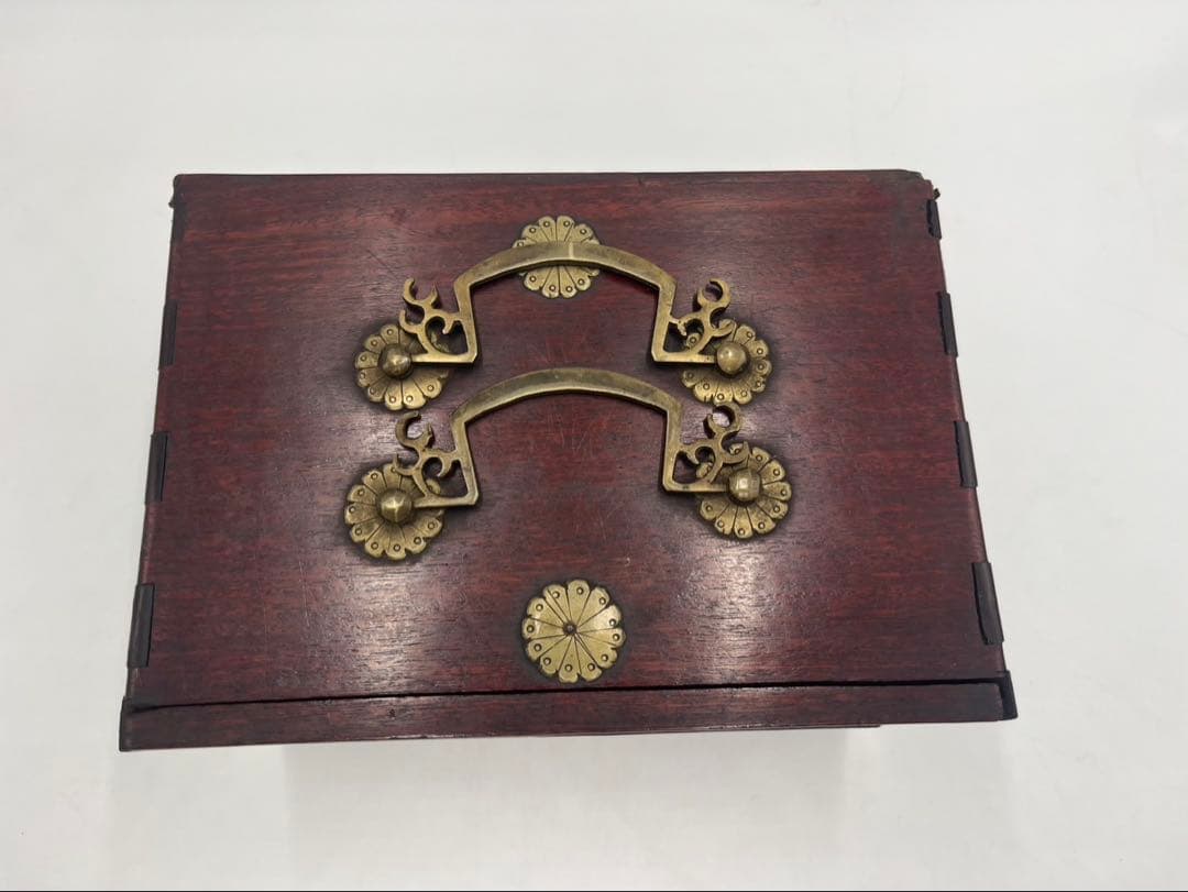 中国　竹嵌　骨牌　背竹牌　麻雀牌　唐木箱付