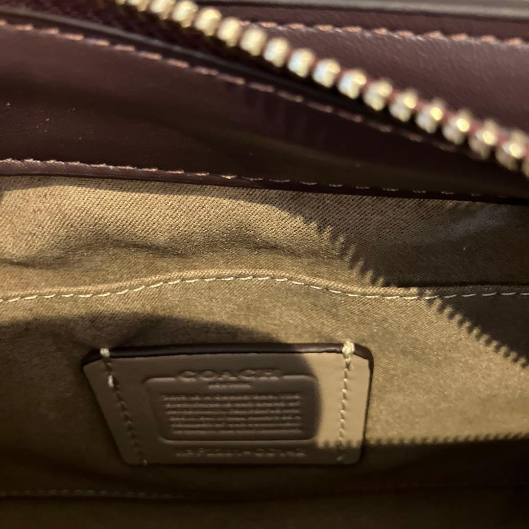 Coach ハンドバッグ ショルダーバックブラウン/アイボリー　ヘビ柄
