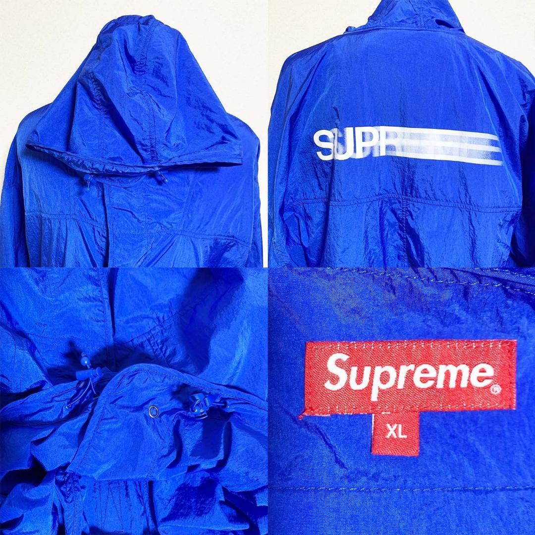 【美品】シュプリーム モーションロゴ レインコート ブルー