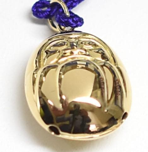 だるま 御守り ペンダントトップ K18 ＊ 縁起物