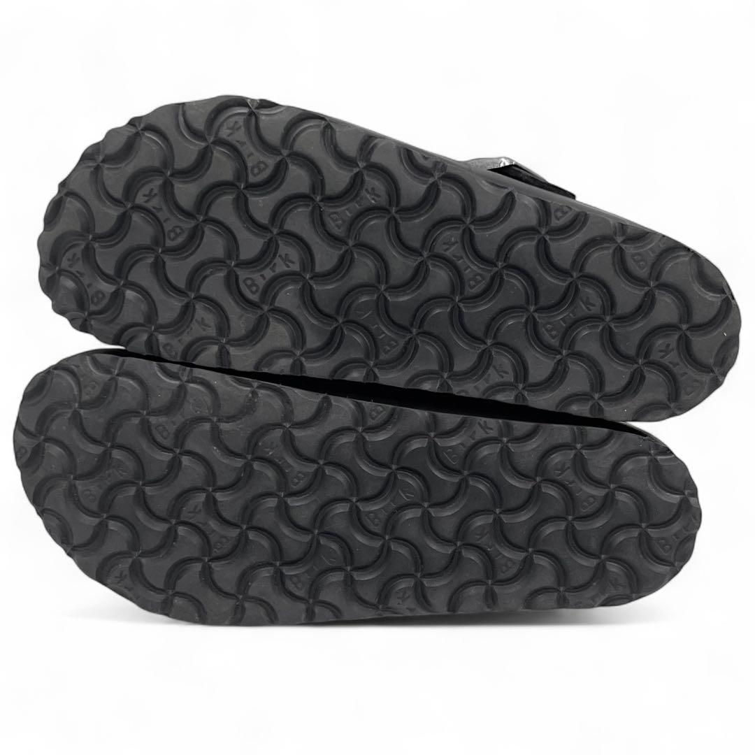 【美品】 ビルケンシュトック ロンドン サボ サンダル 24 ブラック レザー