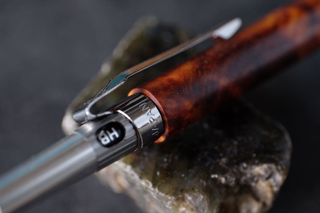 PG5木軸カスタム0230　高村杢工房 製図用シャープペンシル　花梨瘤